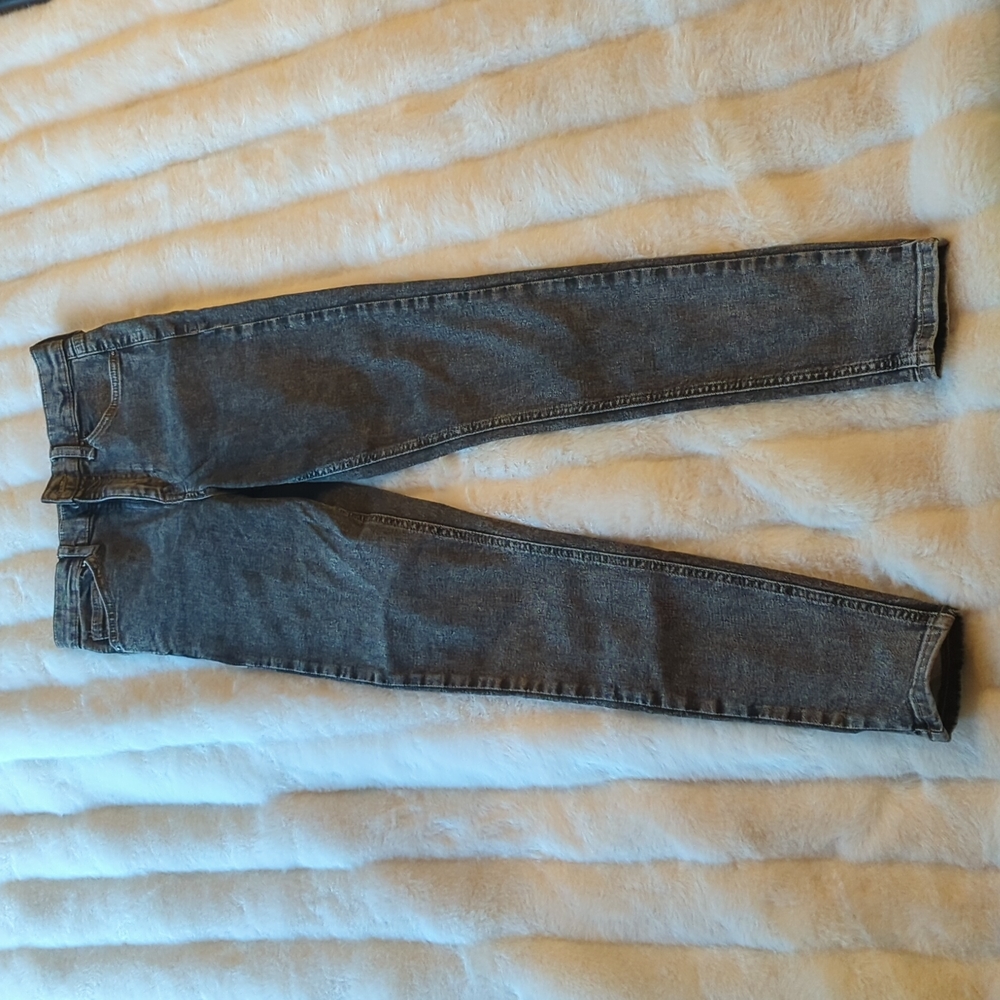 Topshop Grey High Waisted Jeans